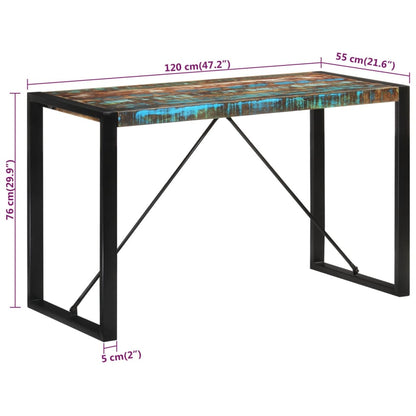 Dining Table 120X55X76 Cm Solid Wood Reclaimed