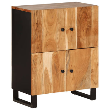 Sideboard With 4 Doors 60X33X75 Cm Solid Wood Acacia