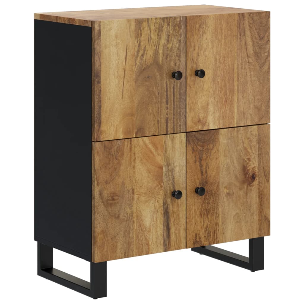 Sideboard With 4 Doors 60X33X75 Cm Solid Wood Mango