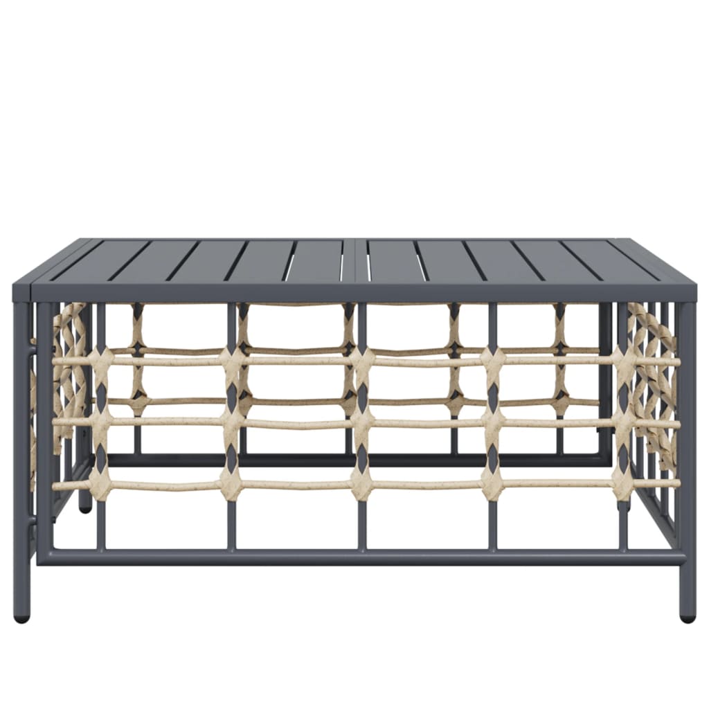 Garden Table Anthracite 70X70X34 Cm Poly Rattan