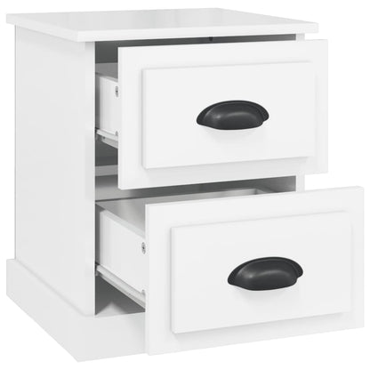 Bedside Cabinet High Gloss White 39X39X47.5 Cm Engineered Wood