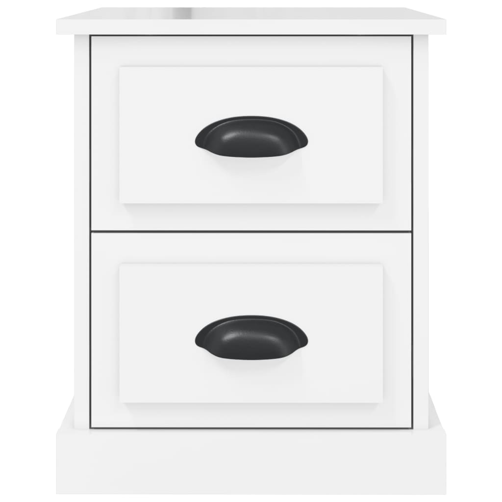 Bedside Cabinet High Gloss White 39X39X47.5 Cm Engineered Wood