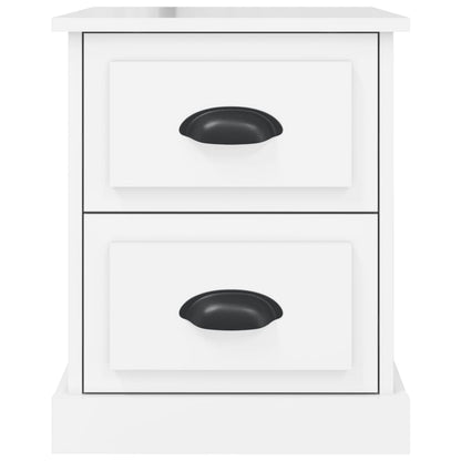 Bedside Cabinet High Gloss White 39X39X47.5 Cm Engineered Wood