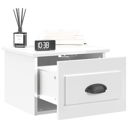 Wall-Mounted Bedside Cabinet High Gloss White 41.5X36X28Cm