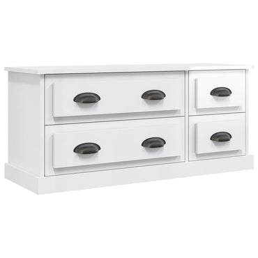 Tv Cabinet High Gloss White 100X35.5X45 Cm Engineered Wood