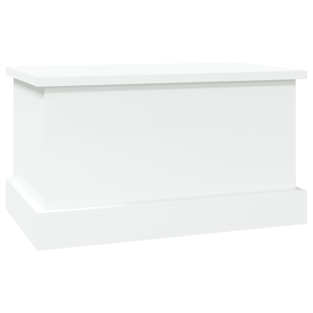 Storage Box High Gloss White 50X30X28 Cm Engineered Wood