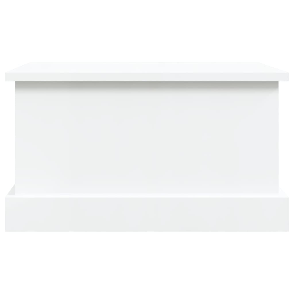 Storage Box High Gloss White 50X30X28 Cm Engineered Wood