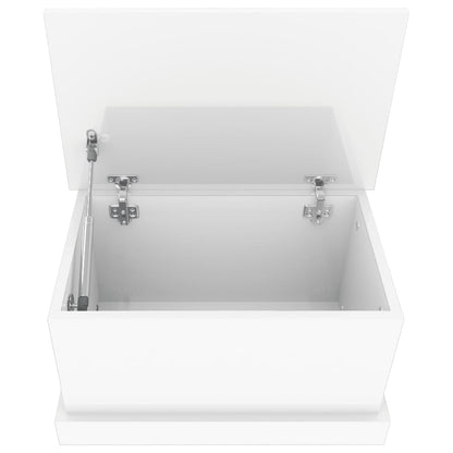 Storage Box High Gloss White 50X30X28 Cm Engineered Wood