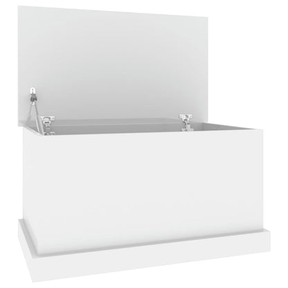 Storage Box High Gloss White 70X40X38 Cm Engineered Wood