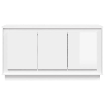 Sideboard High Gloss White 102X35X55 Cm Engineered Wood