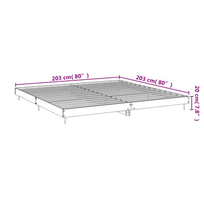 Bed Frame Without Mattress High Gloss White 200X200 Cm