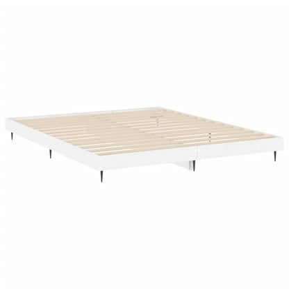 Bed Frame Without Mattress High Gloss White 160X200 Cm