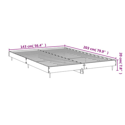 Bed Frame High Gloss White 140X200 Cm Engineered Wood