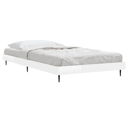 Bed Frame Without Mattress High Gloss White 90X200 Cm