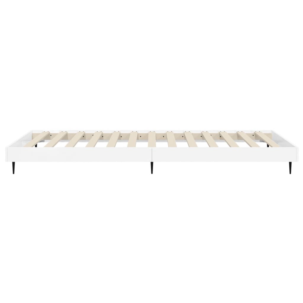 Bed Frame Without Mattress High Gloss White 90X200 Cm