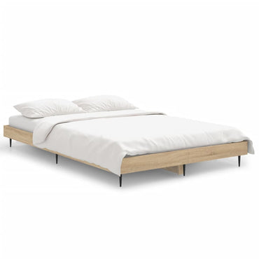 Bed Frame Without Mattress Sonoma Oak 120X190 Cm Small Double Engineered Wood