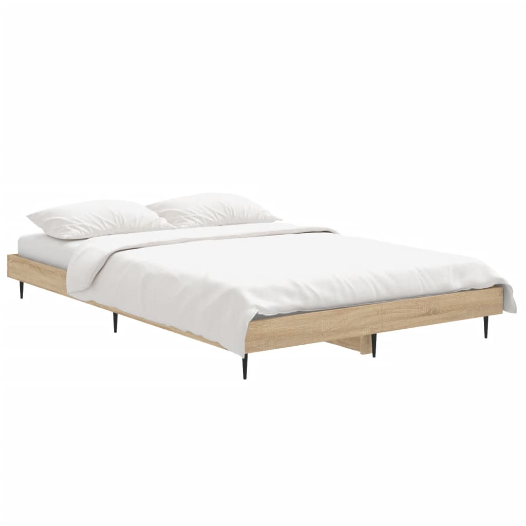 Bed Frame Without Mattress Sonoma Oak 120X190 Cm Small Double Engineered Wood