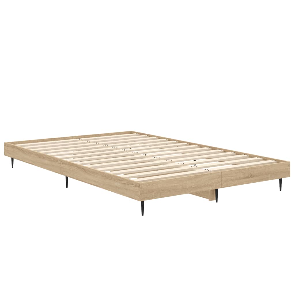 Bed Frame Without Mattress Sonoma Oak 120X190 Cm Small Double Engineered Wood