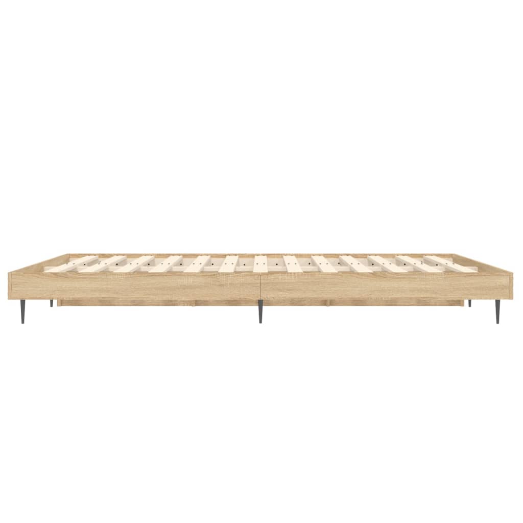 Bed Frame Without Mattress Sonoma Oak 120X190 Cm Small Double Engineered Wood