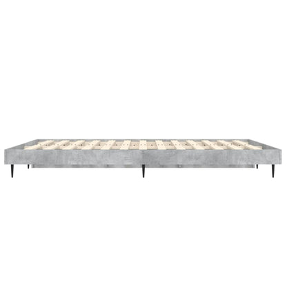 Bed Frame Concrete Grey 120X190 Cm Small Double Engineered Wood