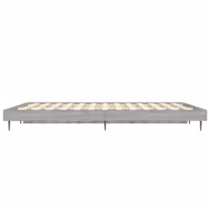 Bed Frame Grey Sonoma 120X190 Cm Small Double Engineered Wood