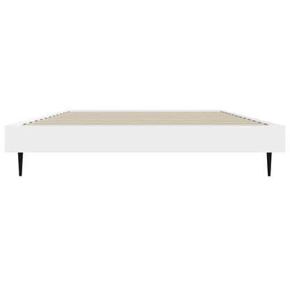 Bed Frame White 90X190 Cm Single Engineered Wood