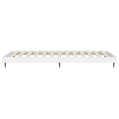 Bed Frame White 90X190 Cm Single Engineered Wood