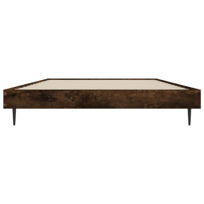 Bed Frame Smoked Oak 90X190 Cm Single Engineered Wood