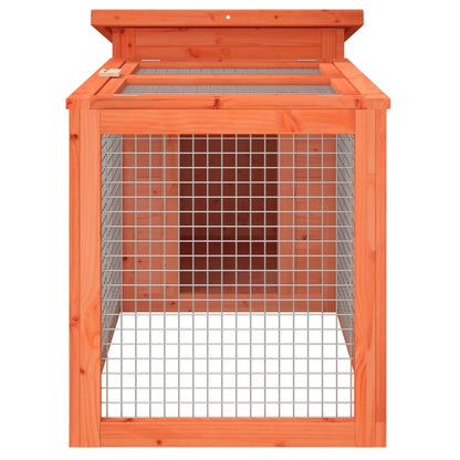 Rabbit Hutch Brown 100.5X54X55 Cm Solid Wood Pine