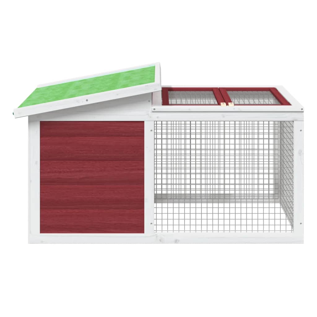 Rabbit Hutch Mocha 100.5X54X55 Cm Solid Wood Pine