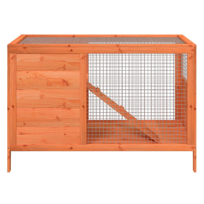 Rabbit Hutch Brown 103X44X69.5 Cm Solid Wood Pine