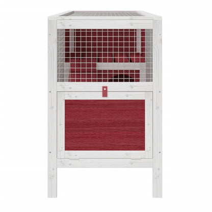 Rabbit Hutch Mocha 103X44X69.5 Cm Solid Wood Pine