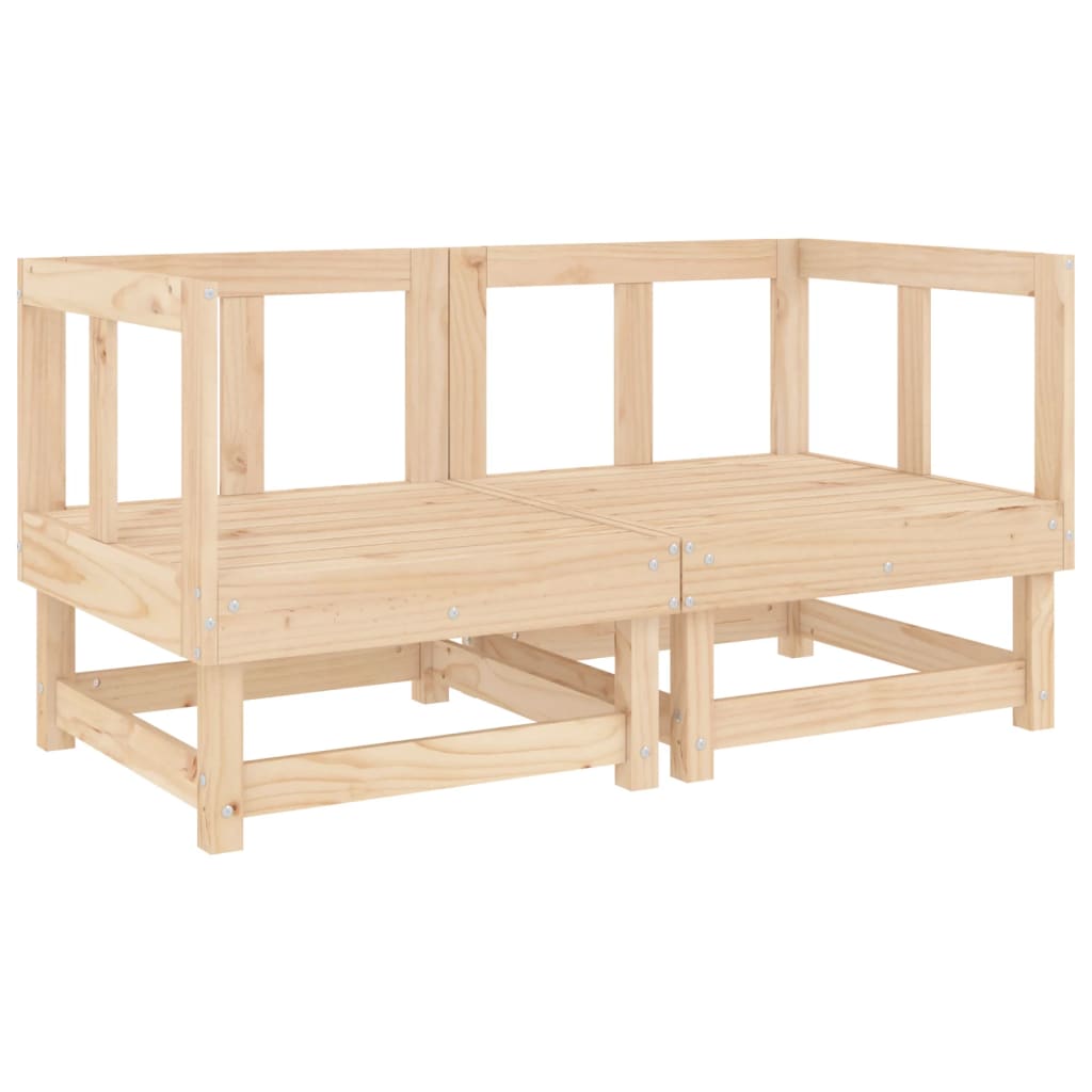 Garden Corner Sofas 2 Pcs Solid Wood Pine