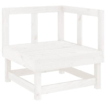 Garden Corner Sofas 2 Pcs White Solid Wood Pine