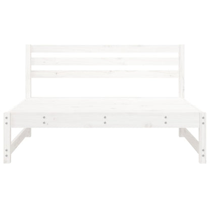 Garden Middle Sofas 2 Pcs White 120X80 Cm Solid Wood Pine