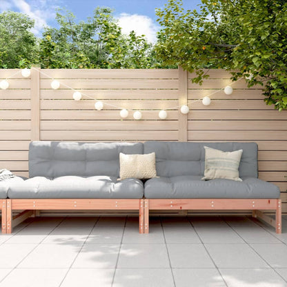 Garden Middle Sofas 2 Pcs 120X80 Cm Solid Wood Douglas