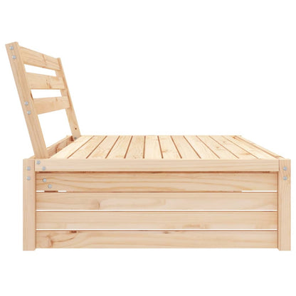 Garden Middle Sofa 120X80 Cm Solid Wood Pine