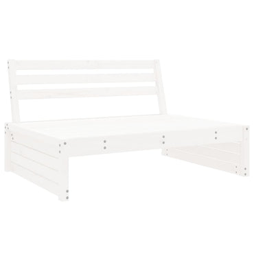 Garden Middle Sofa White 120X80 Cm Solid Wood Pine