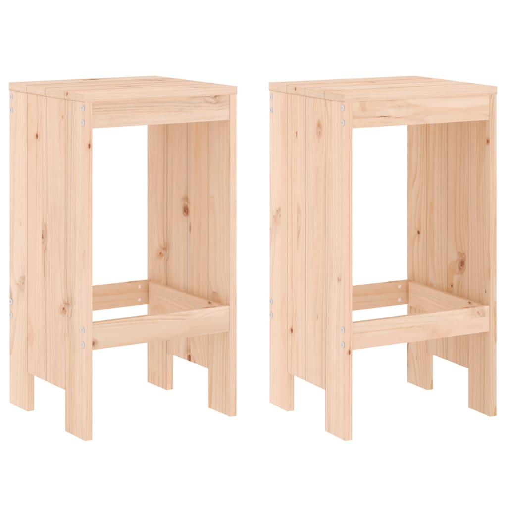 Bar Stools 2 Pcs 40X36X75 Cm Solid Wood Pine