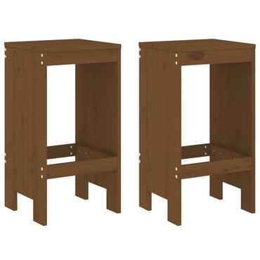 Bar Stools 2 Pcs Honey Brown 40X36X75 Cm Solid Wood Pine