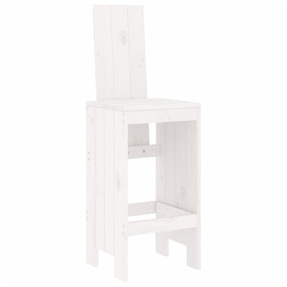 Bar Stools 2 Pcs White 40X42X120 Cm Solid Wood Pine