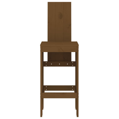 Bar Stools 2 Pcs Honey Brown 40X42X120 Cm Solid Wood Pine