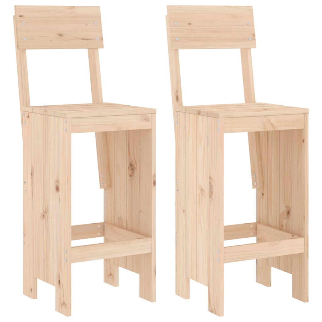 Bar Stools 2 Pcs 40X48.5X115.5 Cm Solid Wood Pine