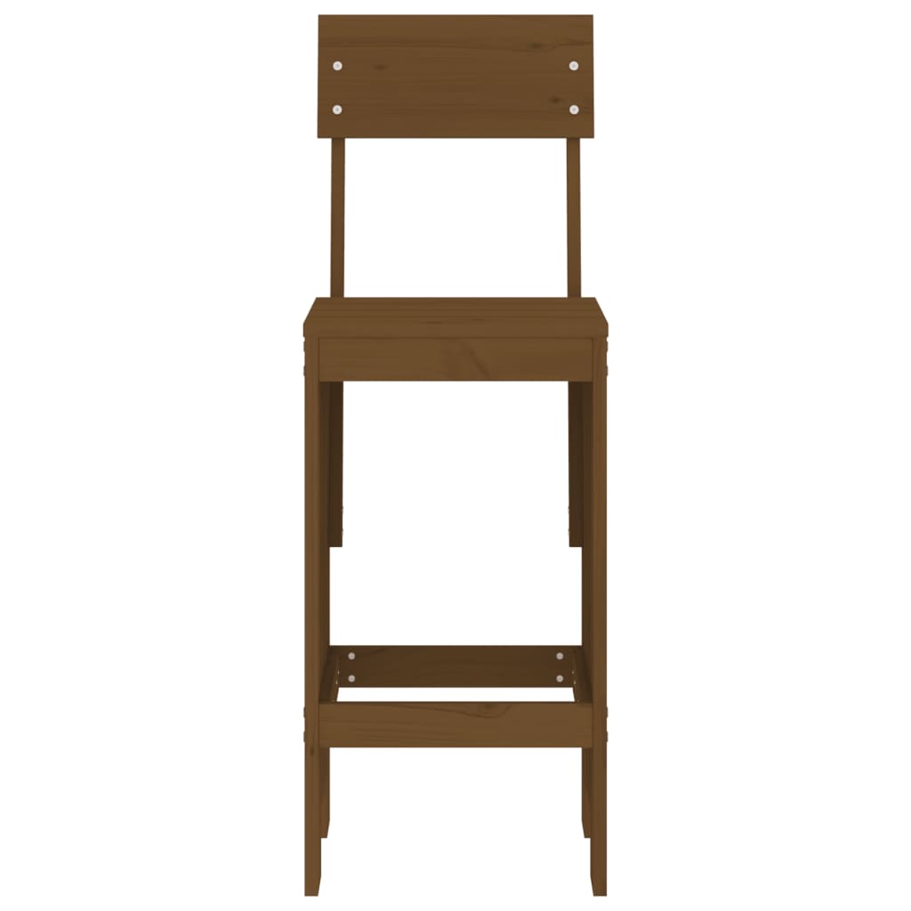 Bar Stools 2 Pcs Honey Brown 40X48.5X115.5 Cm Solid Wood Pine