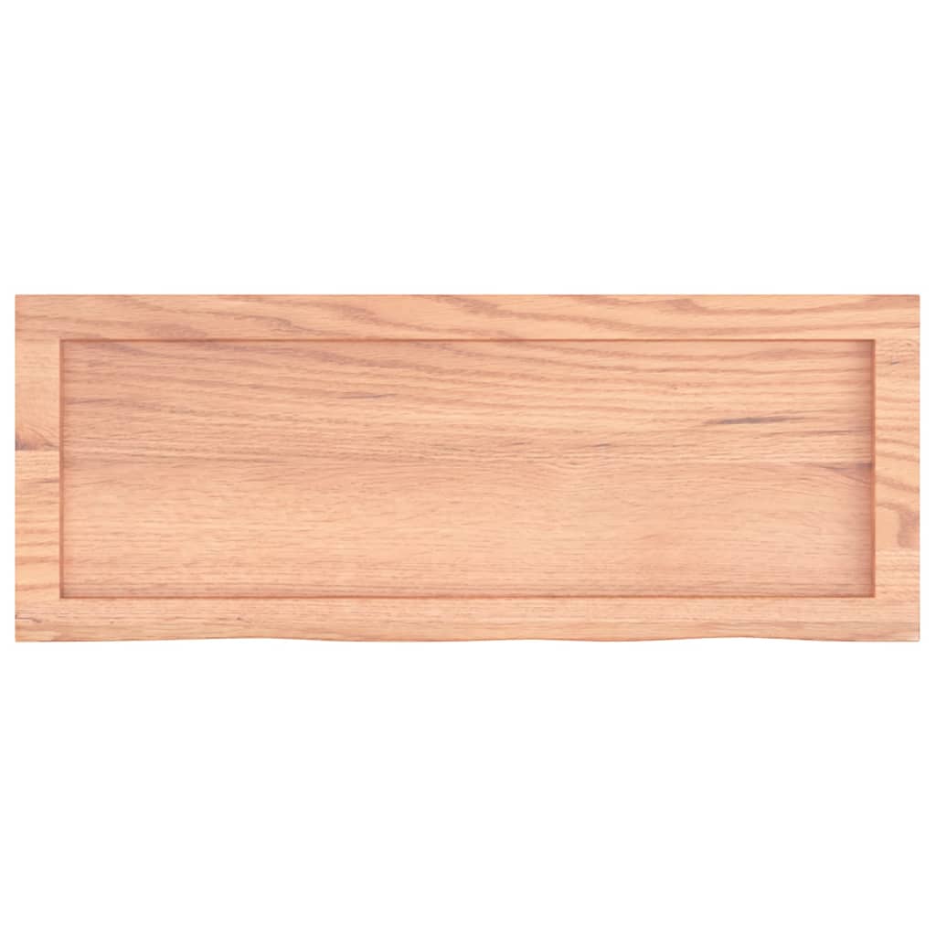 Wall Shelf Light Brown 80X30X(2-4) Cm Treated Solid Wood Oak