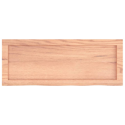 Wall Shelf Light Brown 80X30X(2-4) Cm Treated Solid Wood Oak