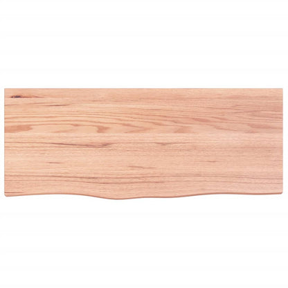 Wall Shelf Light Brown 100X40X(2-4) Cm Treated Solid Wood Oak