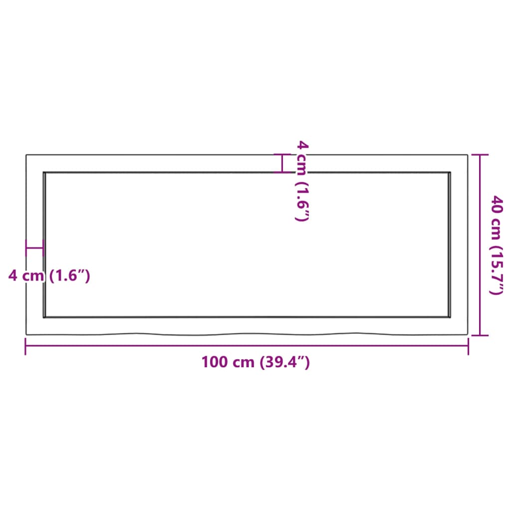 Wall Shelf Light Brown 100X40X(2-4) Cm Treated Solid Wood Oak