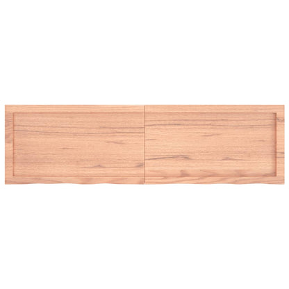 Wall Shelf Light Brown 140X40X(2-6) Cm Treated Solid Wood Oak