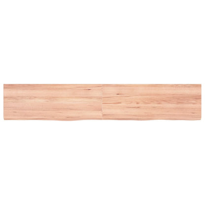 Wall Shelf Light Brown 160X30X(2-4) Cm Treated Solid Wood Oak